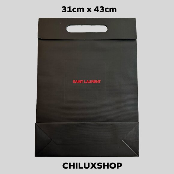 Authentic Saint Laurent shopping bag (Tall)  red text - Picture 2 of 2
